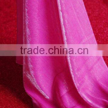 Metallic polyester fabric