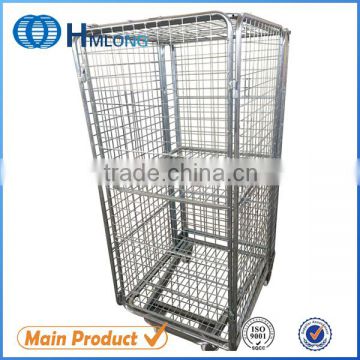 4 sided warehouse wire security roll cage