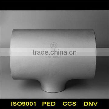 ISO Approval Seamless Stainless Steel Reducing Tee