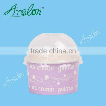 frozen ice cream paper cups with dome lids