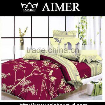 wholesale printed modern designer satin single colorful flower bedding set