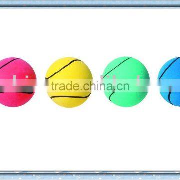 multi color solid rubber bouncy tennis ball