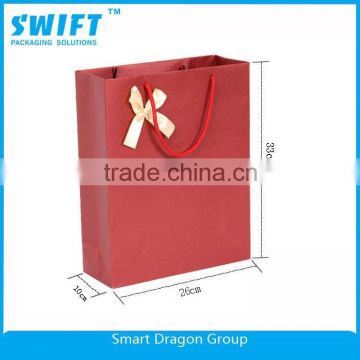 2015 hot sale Recycled Brown/white/Red Grocery Kraft Paper Bag