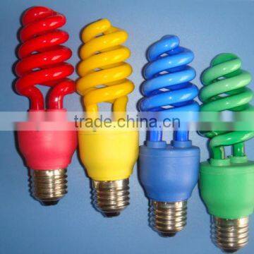 cheap color CFL 220-240V/20W full spiral type longlife time,tri-color powder