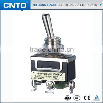 CNTD New Arrival Product 3-Way Single Pole ON-OFF-ON Waterproof Toggle Switch