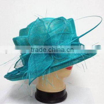 Teal blue women church hats wholesale