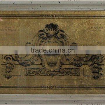 antique finishing glass prints gold foil luxury wall decor