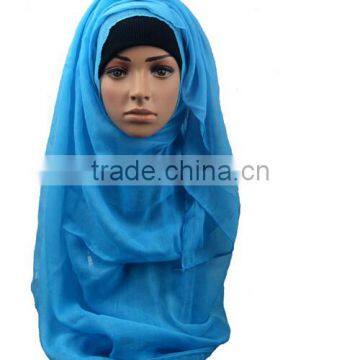 >>FACTORY Best Selling Fashion Women Plain Muslin Hijab Scarf/ photo-5