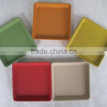 Square trad eco-friendly bamboo fiber pot trays