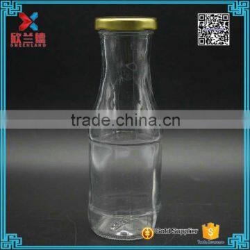 2016 200ml clear empty apple juice glass bottles/milk glass bottles