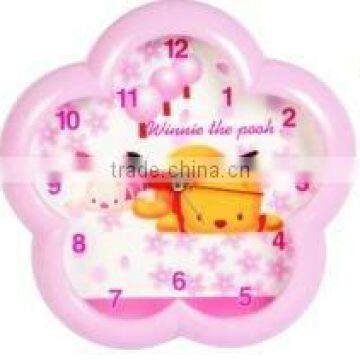 cartoon desk & wall dual purpose analog alarm clock