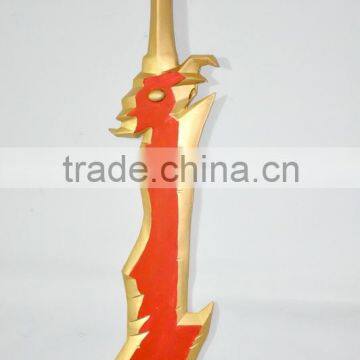 Red Body Rainbow PU Foam Knife, Film Prop