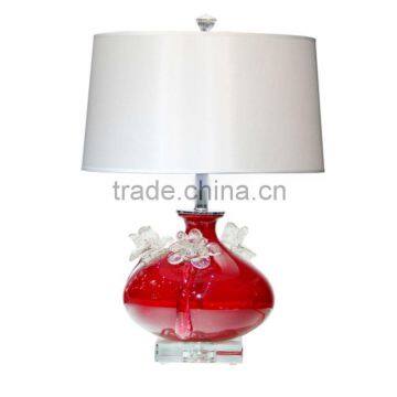 Red Hand Blown Table Lamp