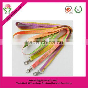 2016 new fashion promotional 15mm width polyester woven lanyards