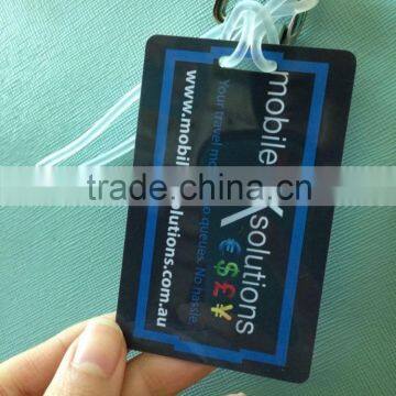 company logo personalized luggage tags pvc (M-PT334)