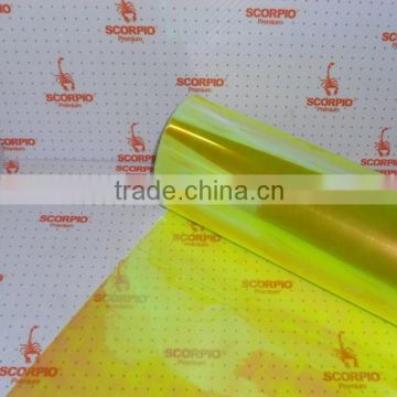 High stretchable gold yellow chameleon car headlight protection film