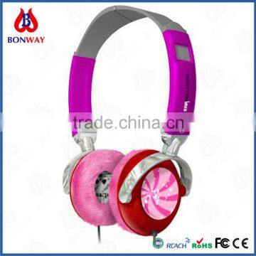 fashion design warm earmuff heaphones with plush earmuff