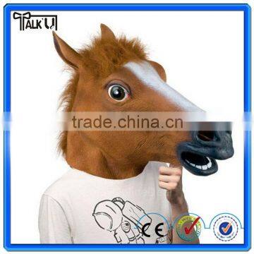 Hot sale brown party design latex horse head mask for Masquerade Party Halloween Mask