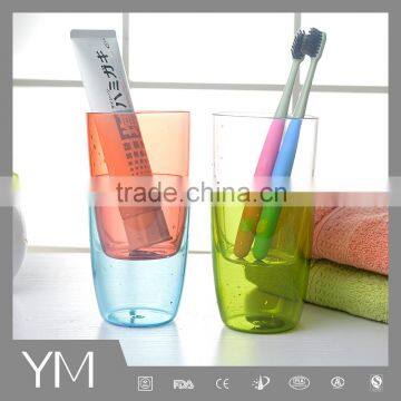 Colorful plastic custom tooth brush mug/cup