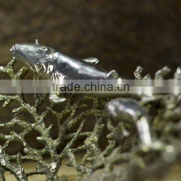 High Quality Food Safe Metal Round Plate With Dolphin L:6.7" photo-6