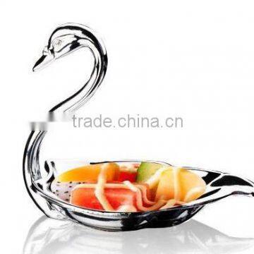 Stainless Steel Fruit Plate, Fruit Plate, swan plate LG-FT-0011