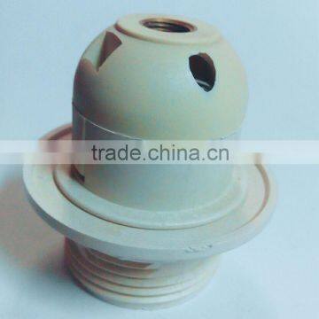 #E27 CE plastic lamp holde/cemaric lamp base,half theard