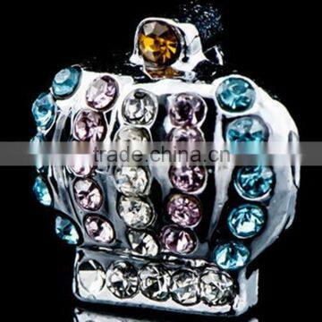 Wholesale Colorful Rhinestone Imperial Crown 8mm Slide Charms