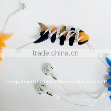 Customized Shape Cheap Silicone Earphone Cable Winder