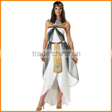 Costume Halloween Greek Goddess Costume Egypt queen dress Arabia girl white dress