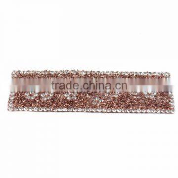 brown color customise design hair decoration and color DIY bb clip Rhinestone accessories