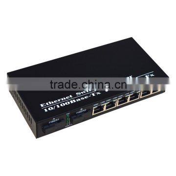 ATONGDA 8 ports SFP+ 2 ports ethernet Dual fiber single mode 8 ports fiber ethernet switch