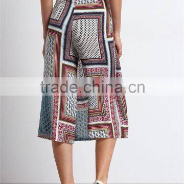 2016 Latest Wide Leg Sleeve Midi Length Women Palazzo Pants photo-3