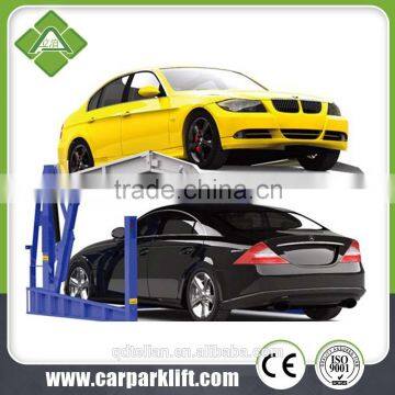 auto car elevator parking system tilting style double hydraulic car parking lift equipment with CE