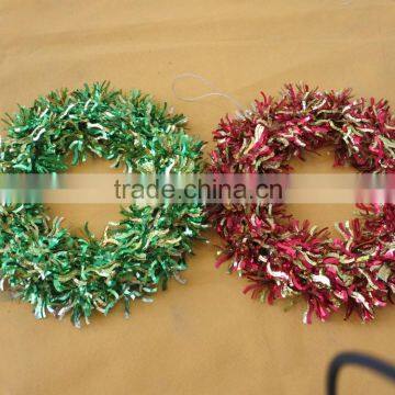 28cm diameter PET classic wreath Christmas hanging decoration