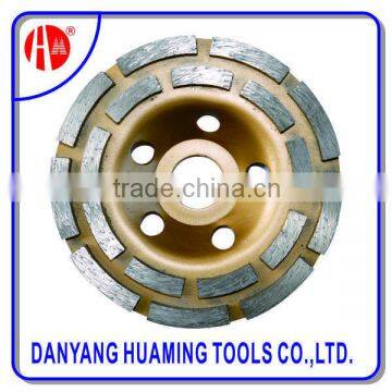 Danyang Factory segments Double Row Cup Grinding Wheel for hard and soft building materials