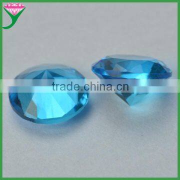 stock blue aquamarine round shape decorative glass gems diamond for sale