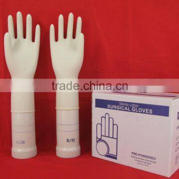 Latex surgical gloves ISO9001 approved