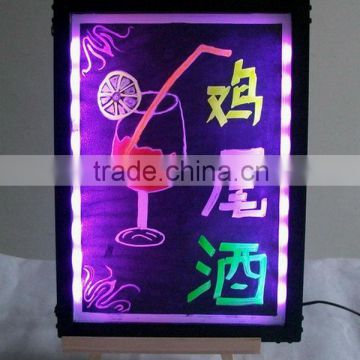 Aluminium alloy led board writing with 50x70cm tempering glass