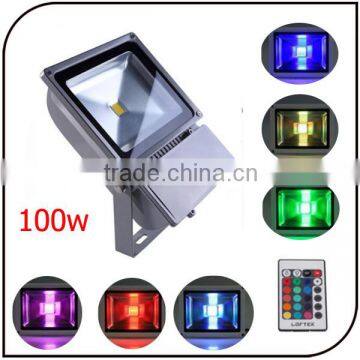 Outdoor 100w high power10000 lumen IP67 RGB 110 volt led flood light