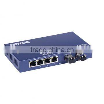 newest products 4ports LAN 2 ports SFP 10/100/1000M Gigabit ethernet media poe switch