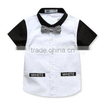 Factory wholesale custom children boys 100% cotton korean shirts for boys