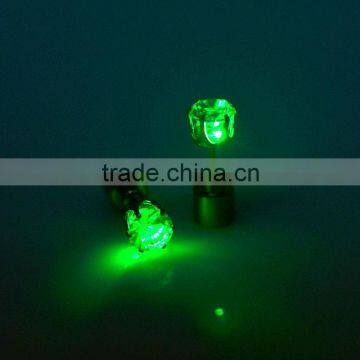 Green Diamond LED Light Earrings