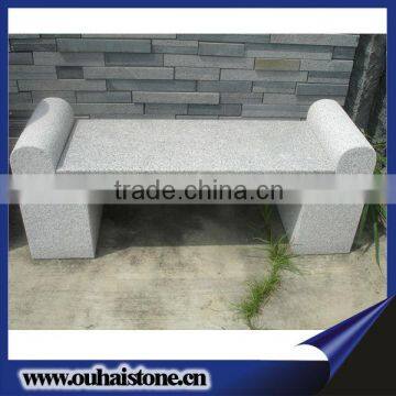 Delicate Engraving Granite Bench White Natural Stone Bench Seat