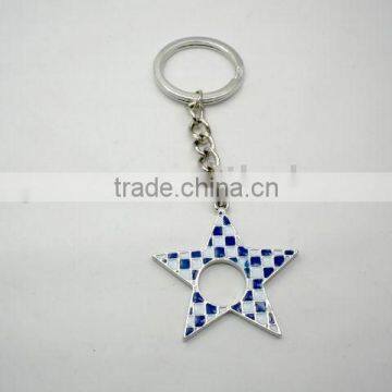 creative customized five-pointed star alloy keychain/gift keychain