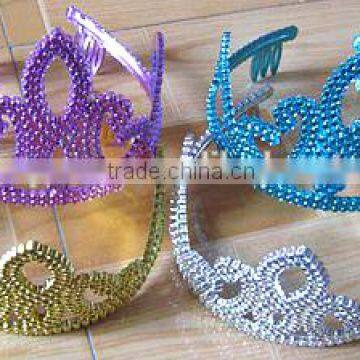 Fashion Factory Direct Sale Party Decoration Princess Plastic Tiara Crown