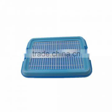 Easy clean pet plastic colour toilet blue Large dog toilet with grate layer