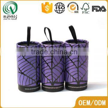 Glossy Recycled Eco-friendly Round Shape Printed Essential Oil Cylinder Boxes photo-2