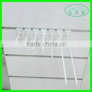 supermarket metal powder white display hook for slating