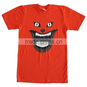 Fashion Red Color Cotton T-shirt With Digital Print Logo