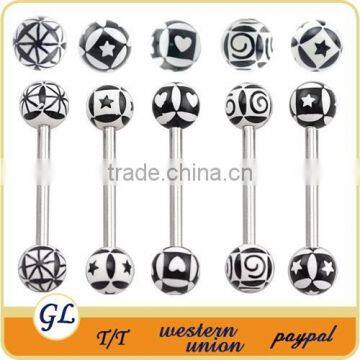 TR01034 tongue barbell colored jewelry for tongue piercing